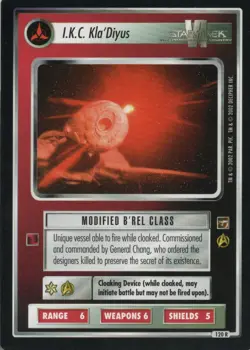 Star Trek TMP The Motion Pictures IKC Kla Diyus CCG BB Card - Image 1
