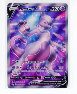 ~ESP~ SPANISH Mewtwo V SWSH229 ETB Promo Go Pokemon Card (z1) - Image 1