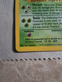 Pokemon TCG Nidoking Holo Rare Card Base Set 11/102, 1999 WOTC Vintage - Image 4