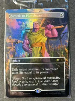 Magic the Gathering MTG Swords to Plowshares Foil PSA Promo Sealed - Image 1