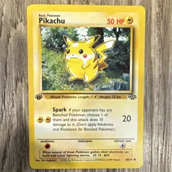 Wizards Pikachu Jungle 1st Edition 60/64 (1999) English Common Regular 50 HP - Image 2