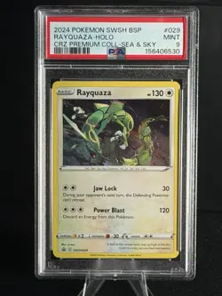 2024 POKEMON SWSH BLACK STAR PROMO #029 RAYQUAZA-HOLO PSA 9 - Image 1