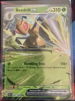 Pokemon TCG - Beedrill ex 003/086 Chaos Rising Double Rare English Holo - Image 1