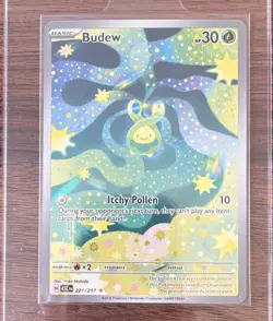 Pokemon Budew Secret Rare Full Art Holo Astral Radiance 221/217 EN 2022 - Image 1