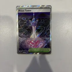 Prism Tower 111/086: Chaos Rising Stadium Reverse Holo Full Art. NM Pokemon - Image 1