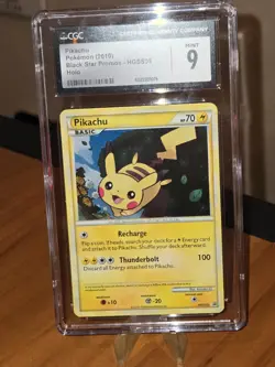 CGC 9 MINT Pikachu 2010 HGSS03 Black Star Promos Holo Pokemon Card - Image 1