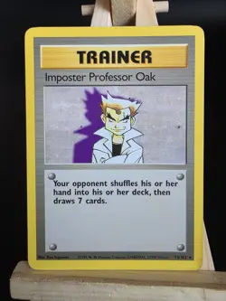 Pokemon TCG Imposter Professor Oak 73/102 Base Set Non-Holo Trainer Card - LP - Image 1