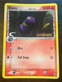 Ekans 47/101 Dragon Frontiers Stamped Reverse Holo Print Line Error LP - Image 1