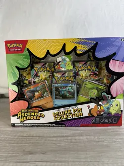 Pokemon Ascended Heroes First Partners Deluxe Pin Collection Kit Promo Booster - Image 1