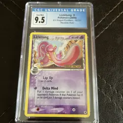 Pokemon CGC 9.5 Lickitung EX Dragon Frontiers Stamped Reverse Holo (2006) - Image 1