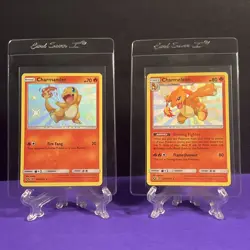 Pokemon TCG Charmander SV6/SV94 & Charmeleon Sv7/v94 Baby Shiny Vault Holo 🔥 - Image 1