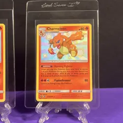 Pokemon TCG Charmander SV6/SV94 & Charmeleon Sv7/v94 Baby Shiny Vault Holo 🔥 - Image 3