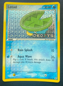 Pokemon TCG Lotad EX Deoxys Stamped 63/107 Reverse Holo LP/MP - Image 1