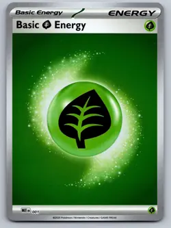 BASIC GRASS ENERGY - 001 1 REVERSE HOLO C POKEMON MEGA EVOLUTION ENERGIES NM/M - Image 1