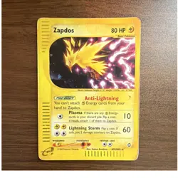 Zapdos H32/H32 Aquapolis Holo Rare Basic 80 HP English Pokemon TCG - Image 1