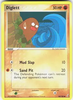 Diglett 50/100 Common Crystal Guardians Pokemon LP - Image 1