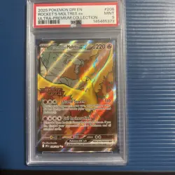 2025 POKEMON DRI EN-DESTINED RIVALS ULTRA RARE TEAM ROCKET'S MOLTRES EX PSA 9 - Image 1