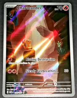 POKEMON SCARLET & VIOLET 151 - CHARMANDER #168/165 - ILLUSTRATION RARE (NM) - Image 5