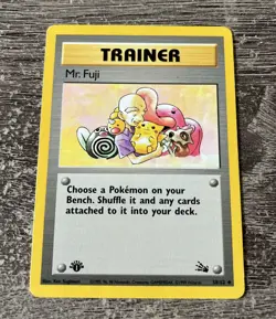 Pokemon Mr. Fuji 1st Edition Uncommon Fossil Set 58/62 LP - Image 1