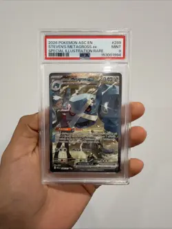 2026 POKEMON ASC EN-SPECIAL ILLUSTRATION RARE #289 STEVEN'S METAGROSS EX PSA 9 - Image 1