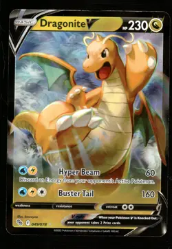 Pokemon Dragonite V Pokemon GO #049/078 NM - Image 1