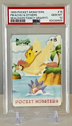 1999 Pokemon Sealdass Fancy Graffiti #15 Pikachu PSA 10 Gem Mint - Pop 76 - Image 1