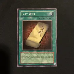 Last Will SDY-039 Common / Short Print Starter Deck: Yugi Yu-Gi-Oh NM Unlimited - Image 1