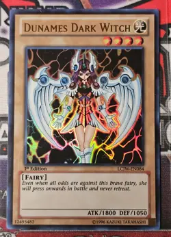 Yu-Gi-Oh! TCG Dunames Dark Witch LCJW-EN084 1st Edition Ultra Rare - Image 1