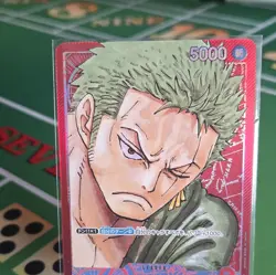 Bandai Roronoa Zoro Leader One Piece CCG Romance Dawn Foil OP01-001 5000 Power - Image 1