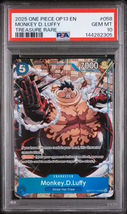 2025 ONE PIECE OP13-CARRYING ON HIS WILL TREASURE RARE MONKEY D. LUFFY PSA 10 - Image 1