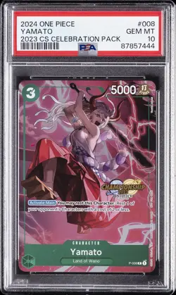 2024 ONE PIECE CHAMPIONSHIP 2023 CELEBRATION PACK #008 YAMATO PSA 10 - Image 1