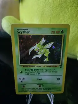 Pokemon TCG Scyther Base Set 2 Holo Rare 17/130 70 HP Card Stock Card - Image 2