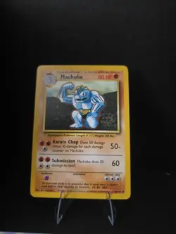 Machoke Base Set 34/102 Uncommon Pokemon Card Unlimited 1999 - Image 1