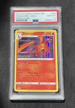 Pokemon PSA 10 2020 Charizard SWSH066 Holo Prerelease Promo Card - Image 1