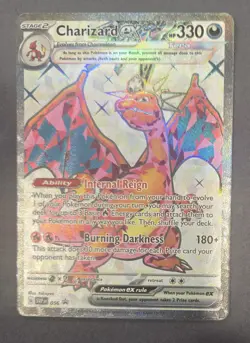 Pokemon Charizard ex Full Art Promo SVP Black Star 056 Holo 330HP English Card - Image 1