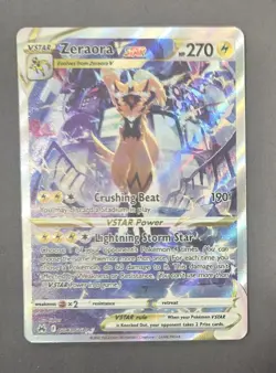 Pokemon Zeraora VStar GG43 Crown Zenith Galarian Gallery Full Art Card New - Image 1