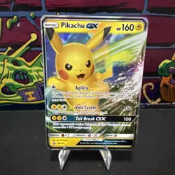Pokemon Pikachu GX SM232 Sun & Moon Promo Holo HP160 Pokemon TCG Card - Image 1
