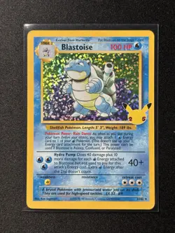 Pokemon Blastoise Base Set Holo Rare 2/102 100HP Stage 2 English Card - Image 3