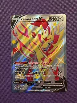 Zamazenta V SWSH293 Sword & Shield Promo Full Art Holo Pokemon Card NM - Image 1