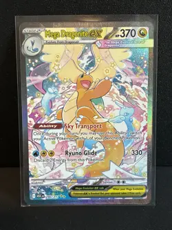 Pokemon Mega Dragonite EX Full Art Secret Rare Holo Card 290/217 370 HP - Image 1