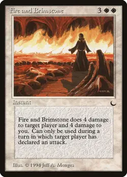Fire and Brimstone The Dark Uncommon NM Magic: The Gathering Normal - Image 1