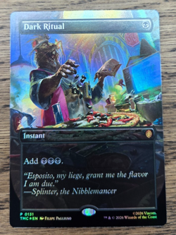 Dark Ritual - Foil Extended Art Pizza Promo NM MTG Teenage Mutant Ninja Turtles - Image 1