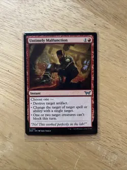 MTG Magic The Gathering Untimely Malfunction DSK Red Instant Protection - Image 3