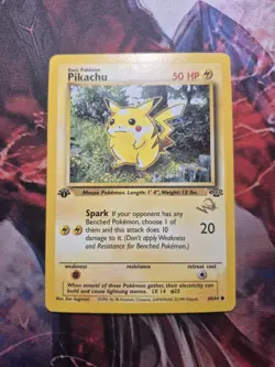 Pikachu 60/64 - 1st Edition W Stamped Black Star Promo Pokemon TCG MP - Image 1