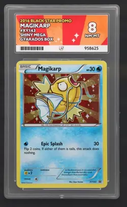 2016 POKEMON XY BLACK STAR PROMO SHINY MEGA GYARADOS #XY143 MAGIKARP-HOLO ACE 8 - Image 1