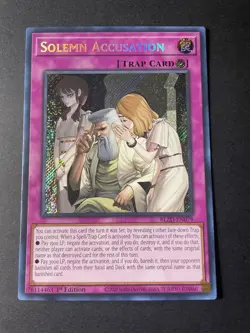 Yugioh! Solemn Accusation - BLZD-EN079 - Secret Rare - 1st Edition - NM - Image 1