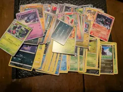 Pokemon Trading Cards Assorted Lot Collection 108 Cards, Holos And Full Arts - Image 1