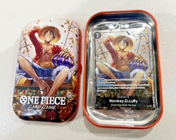 P-075 Monkey.D.Luffy Promo Card TS-02 Tin Set 02 SEALED PROMO w/Tin. NO PACKS. - Image 1