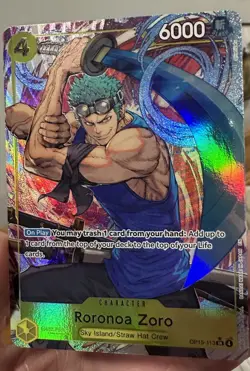 Roronoa Zoro OP15-113 SR Alt Art Adventure on Kami's Island One Piece TCG Eng NM - Image 5