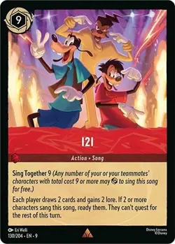 Disney Lorcana Fabled - 130 121 Song, Rare Non Foil - Image 1